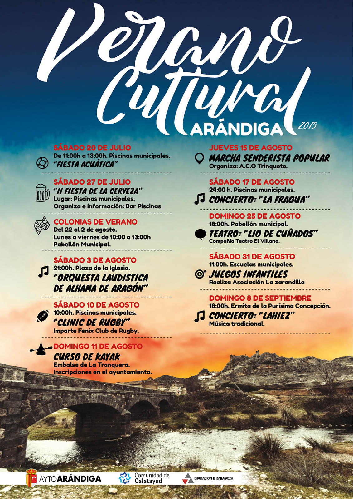 Verano Cultural - Arándiga - Diseño Imagina Arte Gráfico